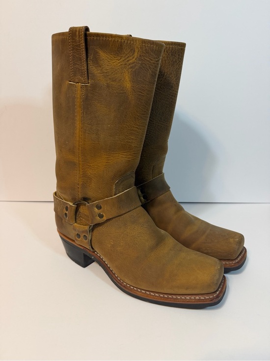 Frye Shoes - Frye Women's Leather Harness Western Boots US Size 9.5 brown distressed leather